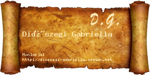 Diószegi Gabriella névjegykártya
